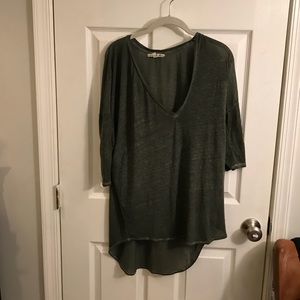 Deep V Soft Express Tee Large, Olive Green